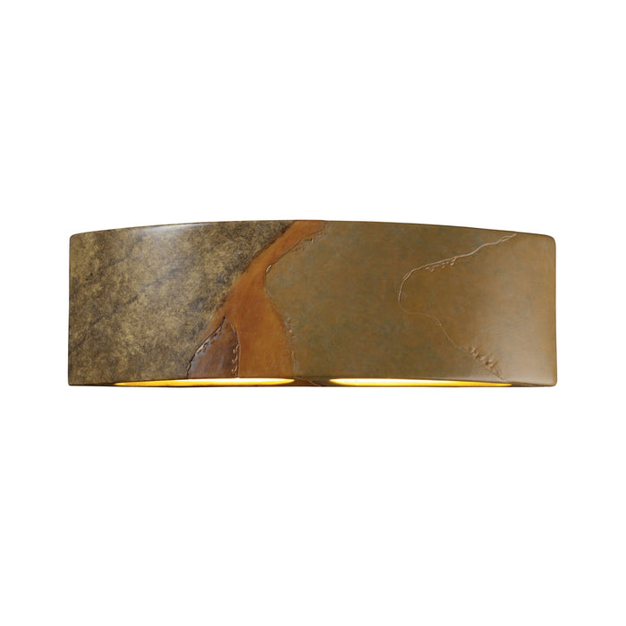 Justice Designs CER-5200-SLHY Wall Sconce, Harvest Yellow Slate