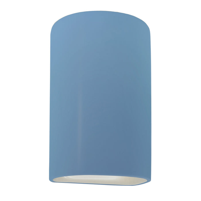 Justice Designs CER-5265W-SKBL LED Outdoor Wall Sconce, Sky Blue