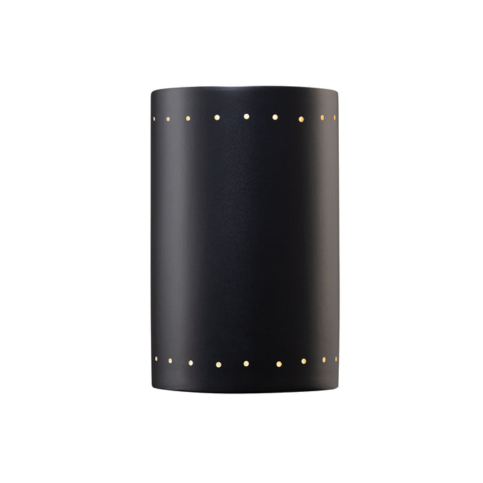Justice Designs CER-5290W-CRB Wall Sconce, Carbon - Matte Black