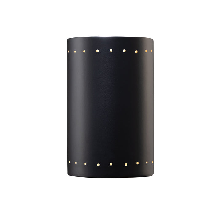 Justice Designs CER-5295W-CRB LED Wall Sconce, Carbon - Matte Black