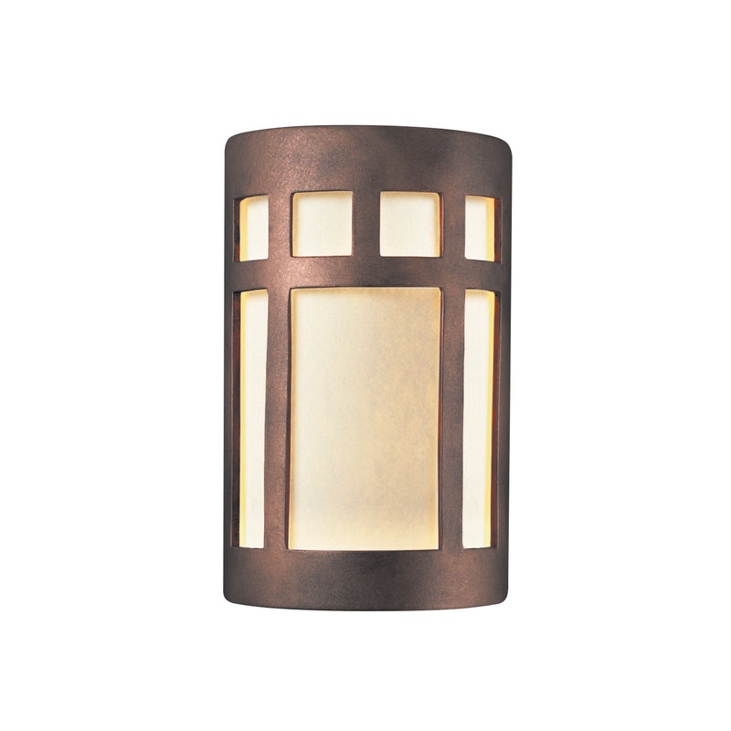 Justice Designs CER-5345-ANTC Wall Sconce, Antique Copper
