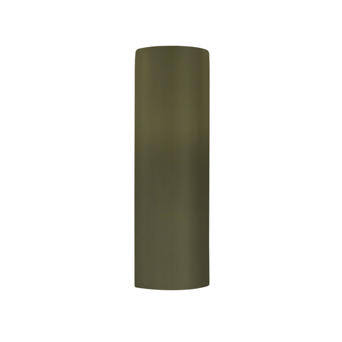 Justice Designs CER-5405W-MGRN LED Outdoor Wall Sconce, Matte Green