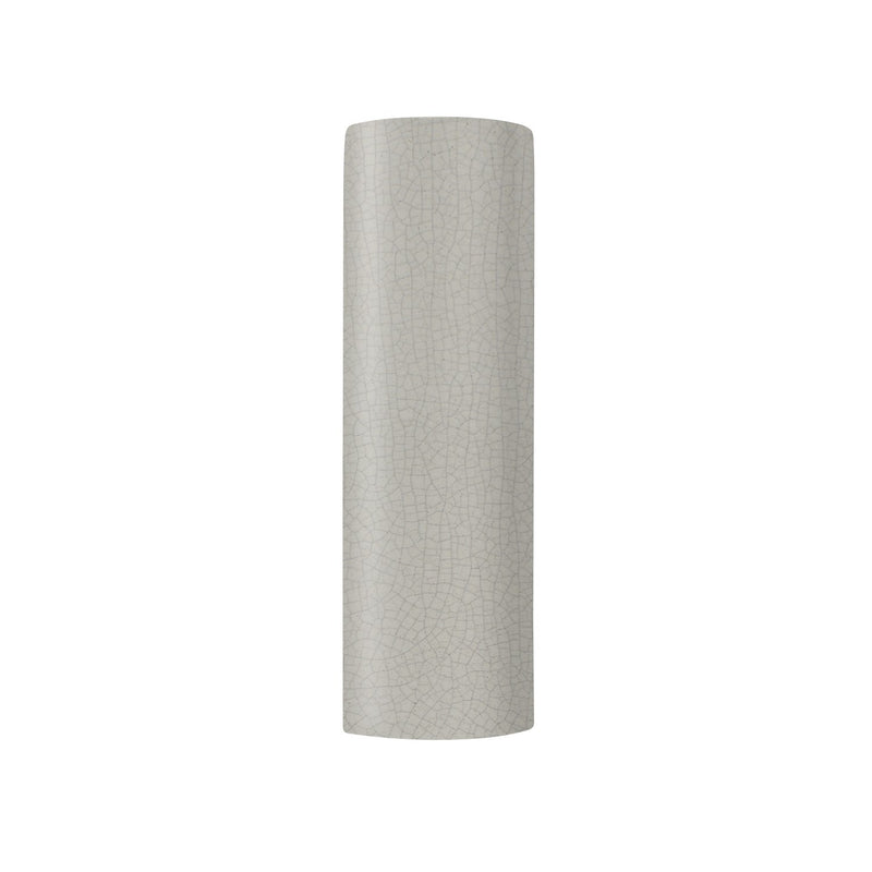 Justice Designs CER-5407-CRK One Light Wall Sconce, White Crackle