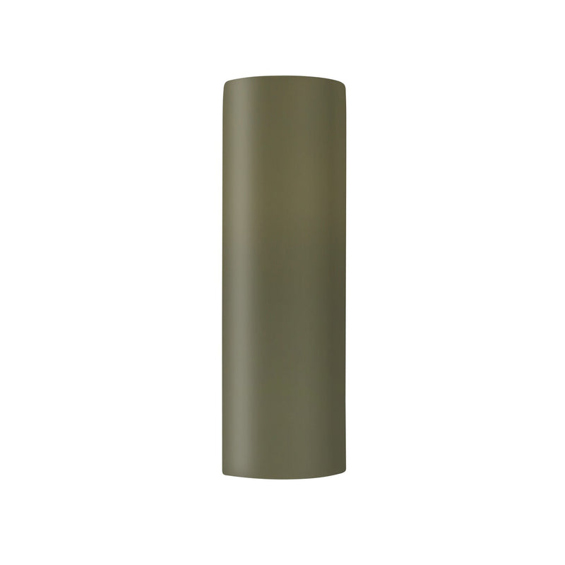 Justice Designs CER-5407-MGRN One Light Wall Sconce, Matte Green