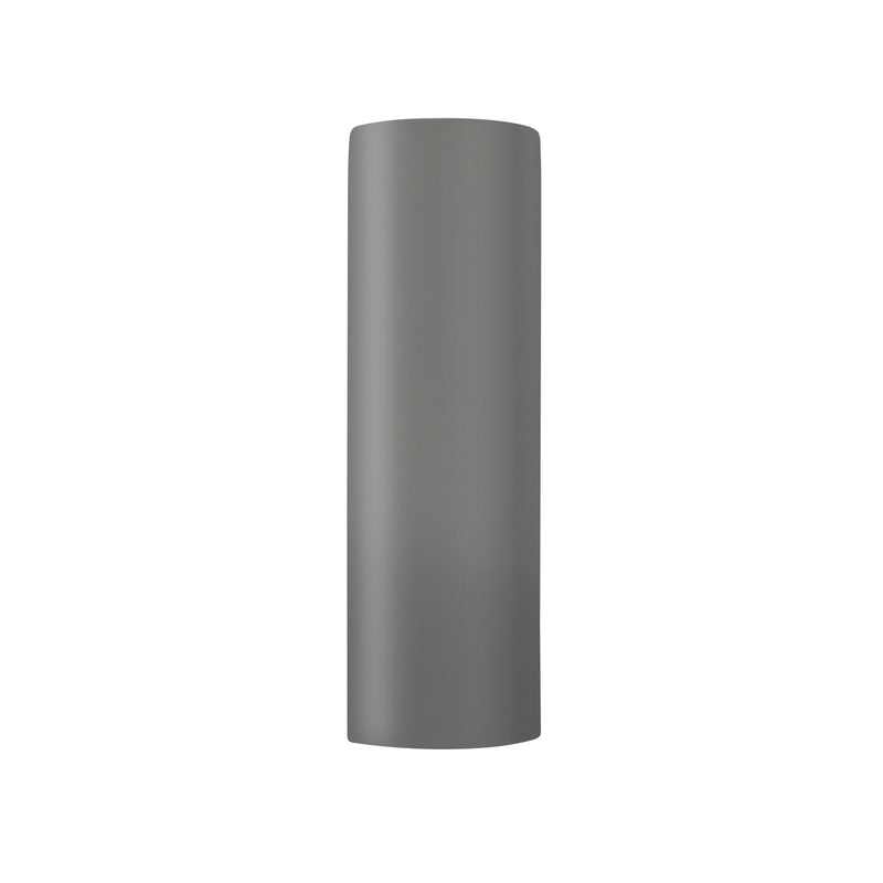 Justice Designs CER-5407W-GRY One Light Outdoor Wall Sconce, Gloss Grey