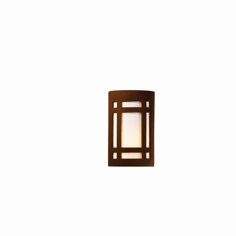 Justice Designs CER-5485W-RRST LED Wall Sconce, Real Rust