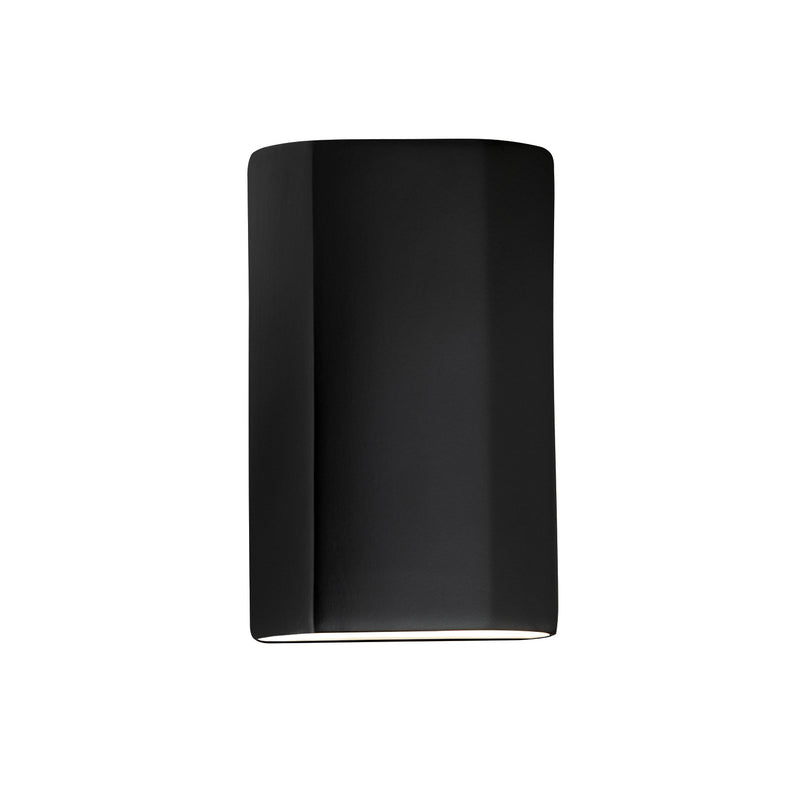 Justice Designs CER-5500-CRB Wall Sconce, Carbon - Matte Black