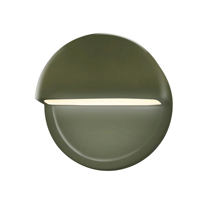 Justice Designs CER-5610W-MGRN LED Outdoor Wall Sconce, Matte Green