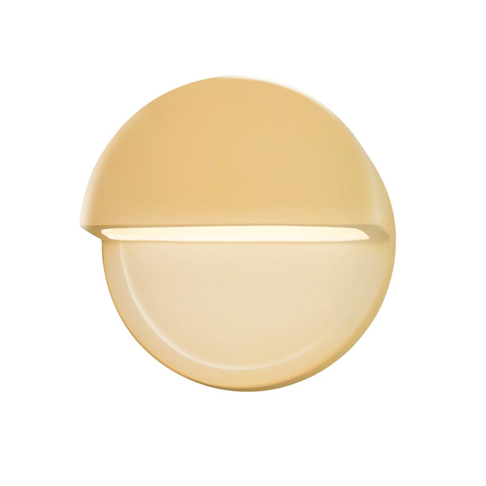 Justice Designs CER-5610W-MYLW LED Outdoor Wall Sconce, Muted Yellow