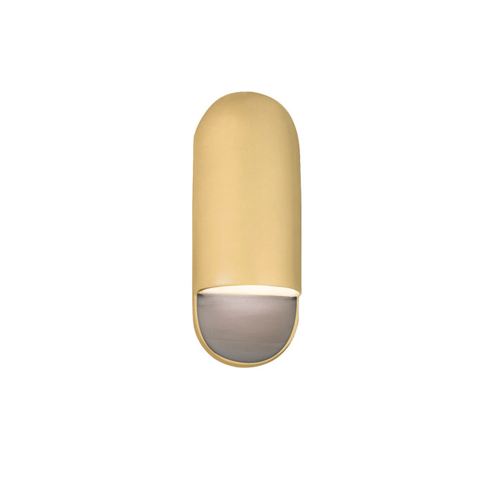 Justice Designs CER-5620-MYLW One Light Wall Sconce, Muted Yellow