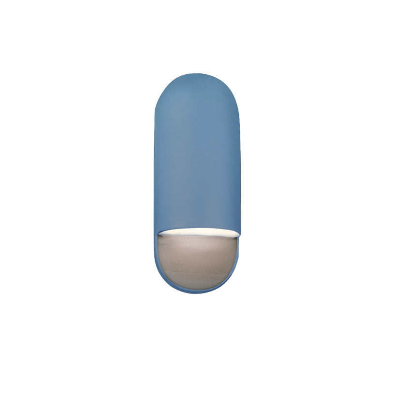 Justice Designs CER-5620-SKBL One Light Wall Sconce, Sky Blue