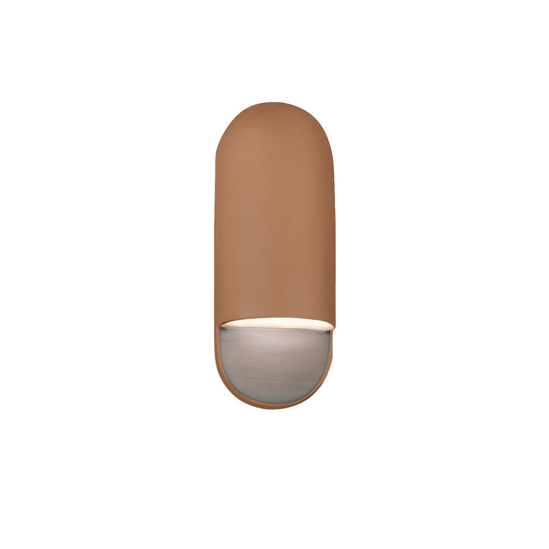Justice Designs CER-5620W-ADOB One Light Outdoor Wall Sconce, Adobe