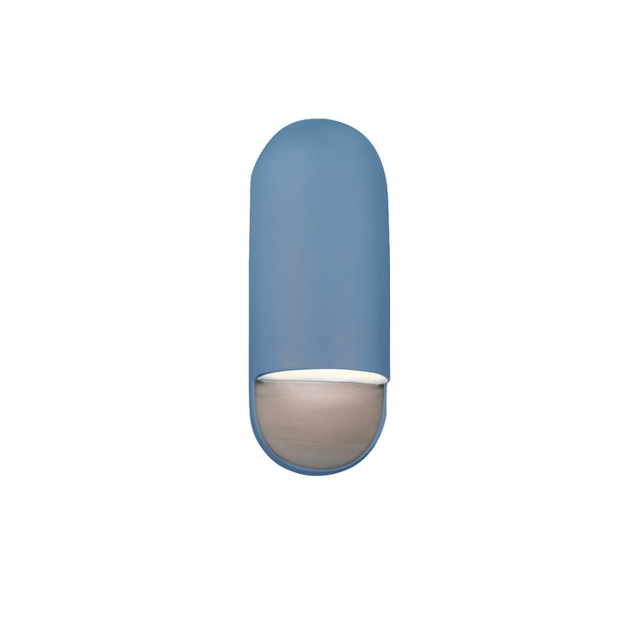 Justice Designs CER-5620W-SKBL One Light Outdoor Wall Sconce, Sky Blue