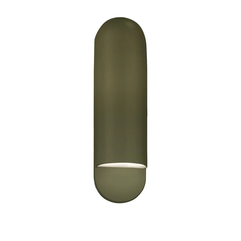 Justice Designs CER-5630W-MGRN One Light Outdoor Wall Sconce, Matte Green