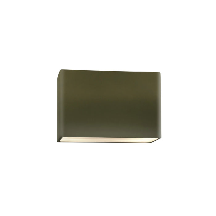 Justice Designs CER-5645-MGRN One Light Wall Sconce, Matte Green