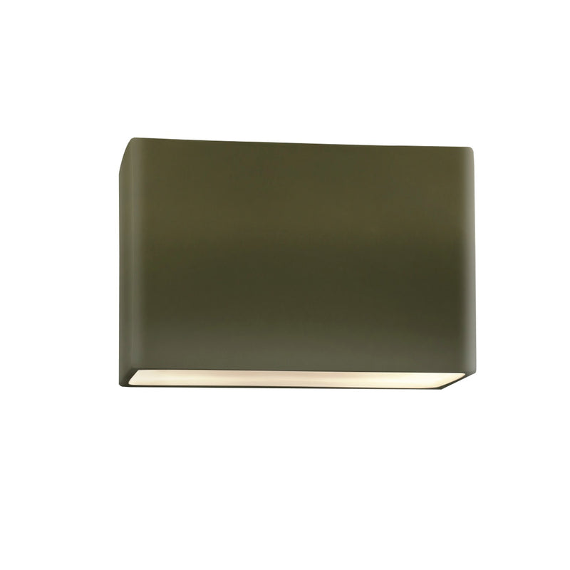 Justice Designs CER-5650-MGRN Two Light Wall Sconce, Matte Green