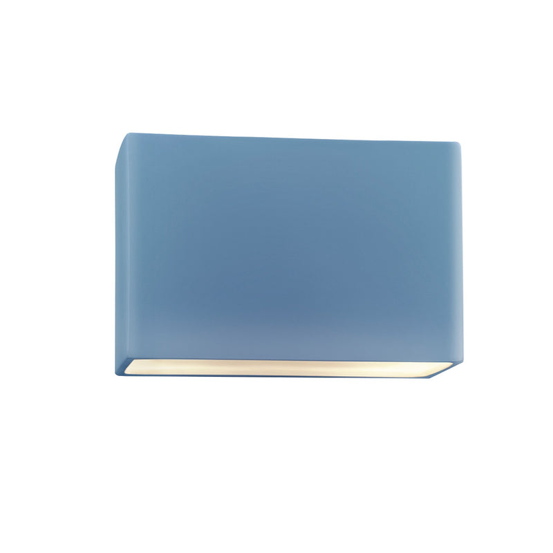 Justice Designs CER-5650W-SKBL Two Light Outdoor Wall Sconce, Sky Blue