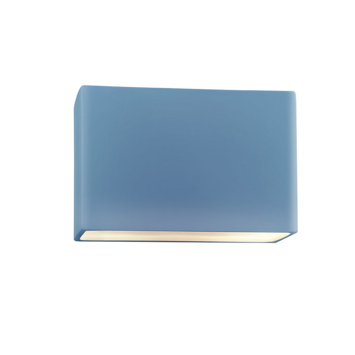 Justice Designs CER-5655-SKBL Two Light Wall Sconce, Sky Blue