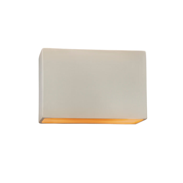 Justice Designs CER-5655W-MTGD LED Wall Sconce, Matte White with Champagne Gold internal