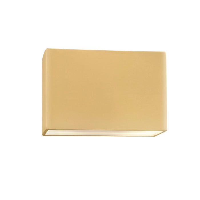 Justice Designs CER-5655W-MYLW LED Outdoor Wall Sconce, Muted Yellow