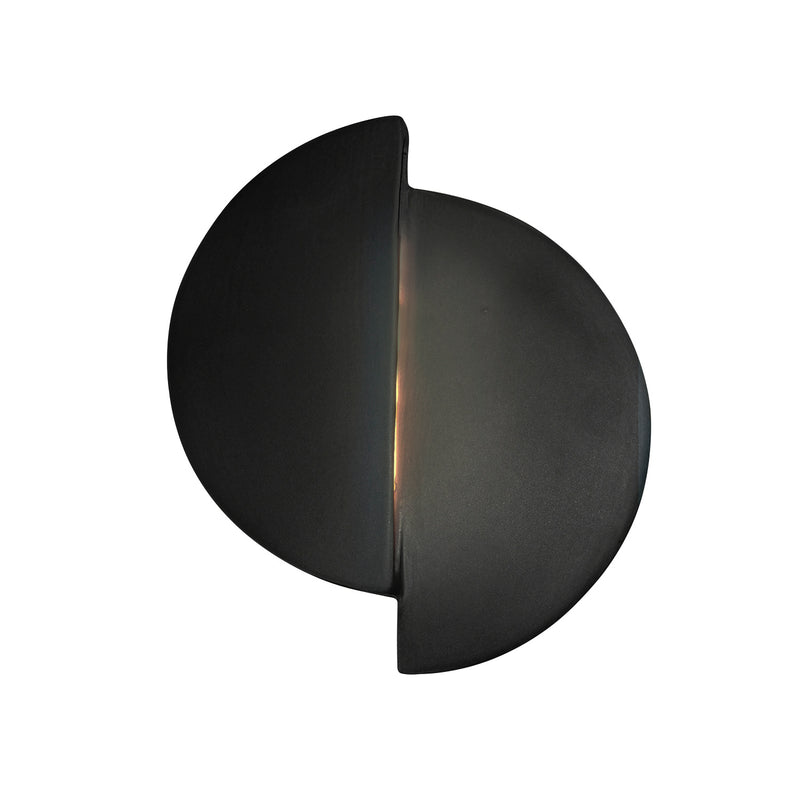 Justice Designs CER-5675-CRB LED Wall Sconce, Carbon - Matte Black