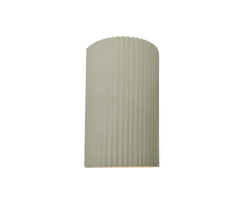 Justice Designs CER-5740-CKC One Light Wall Sconce, Celadon Green Crackle