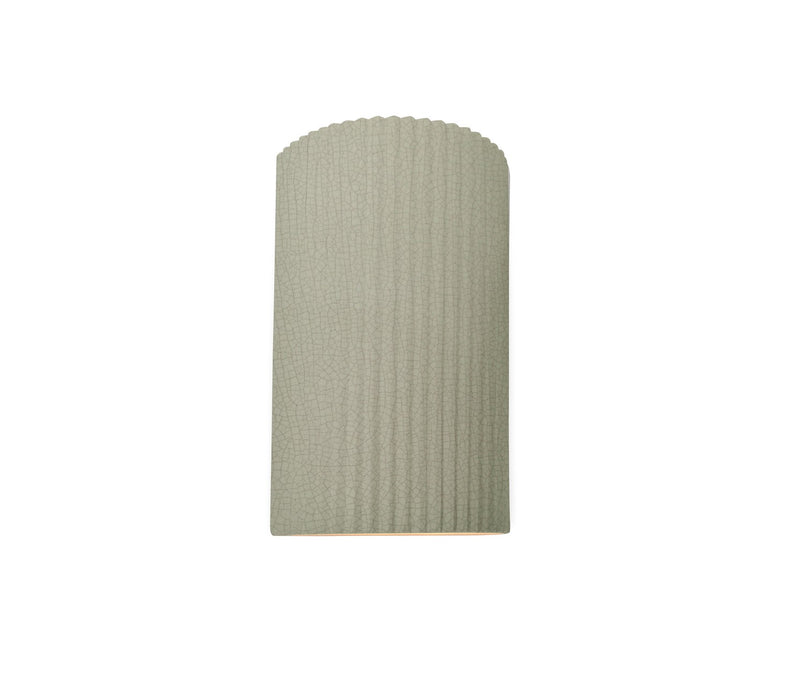 Justice Designs CER-5740-CKC One Light Wall Sconce, Celadon Green Crackle