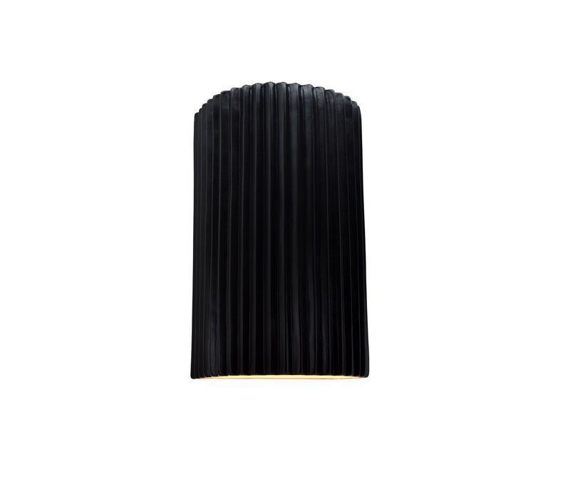 Justice Designs CER-5740-CRB One Light Wall Sconce, Carbon - Matte Black