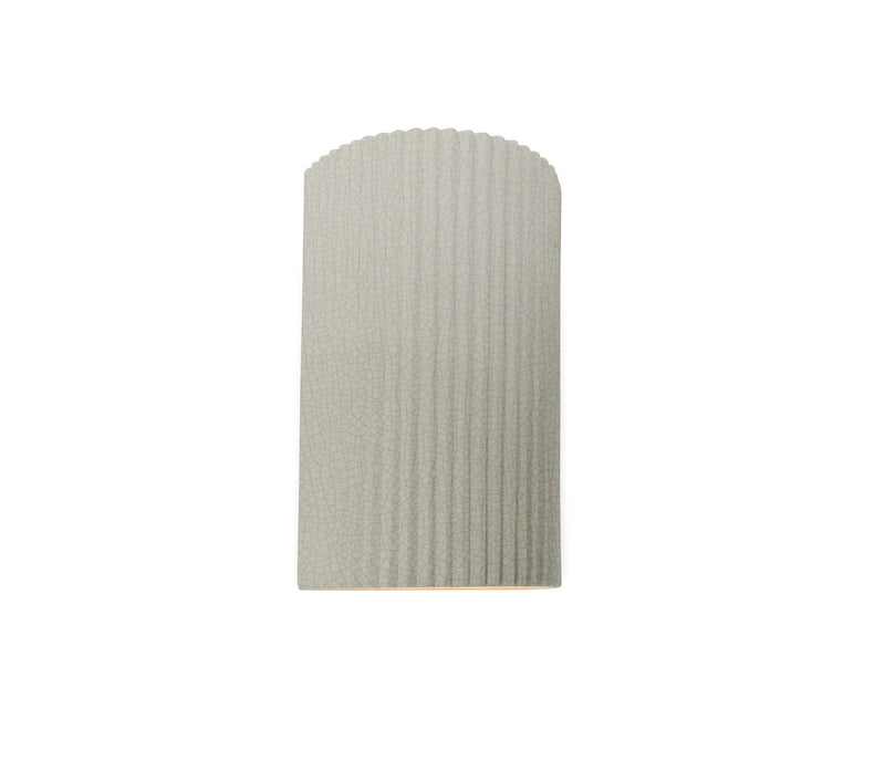 Justice Designs CER-5740-CRK One Light Wall Sconce, White Crackle