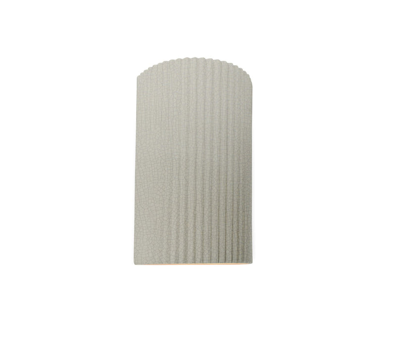 Justice Designs CER-5740-CRK One Light Wall Sconce, White Crackle