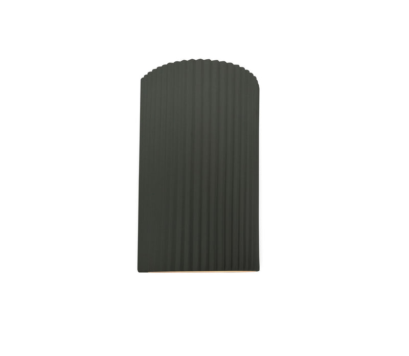 Justice Designs CER-5740-PWGN One Light Wall Sconce, Pewter Green