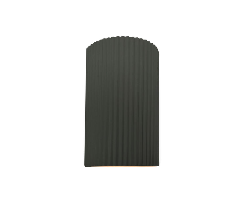 Justice Designs CER-5740-PWGN One Light Wall Sconce, Pewter Green