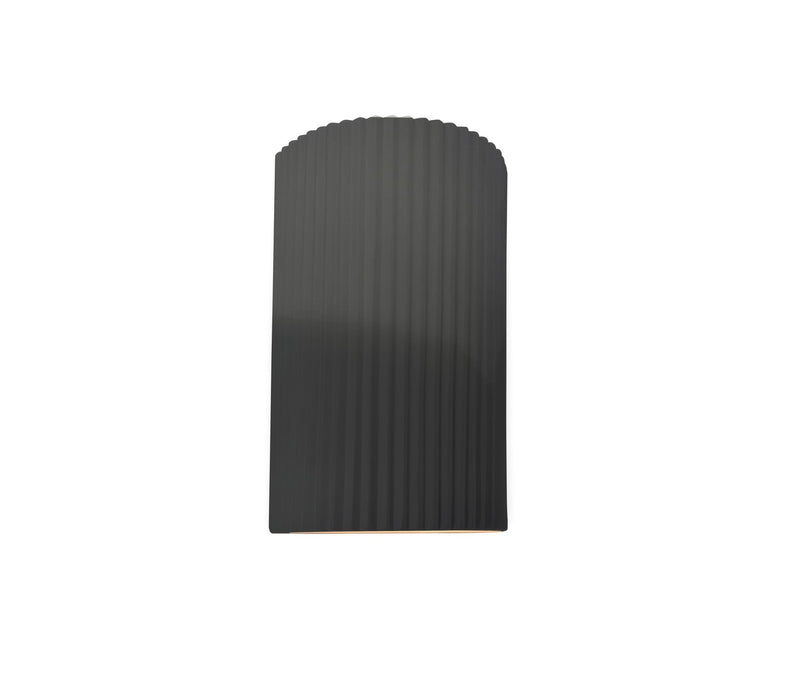 Justice Designs CER-5740W-GRY LED Outdoor Wall Sconce, Gloss Grey