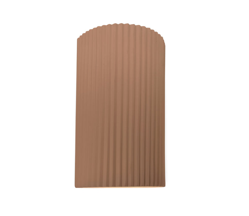 Justice Designs CER-5745-ADOB Two Light Wall Sconce, Adobe