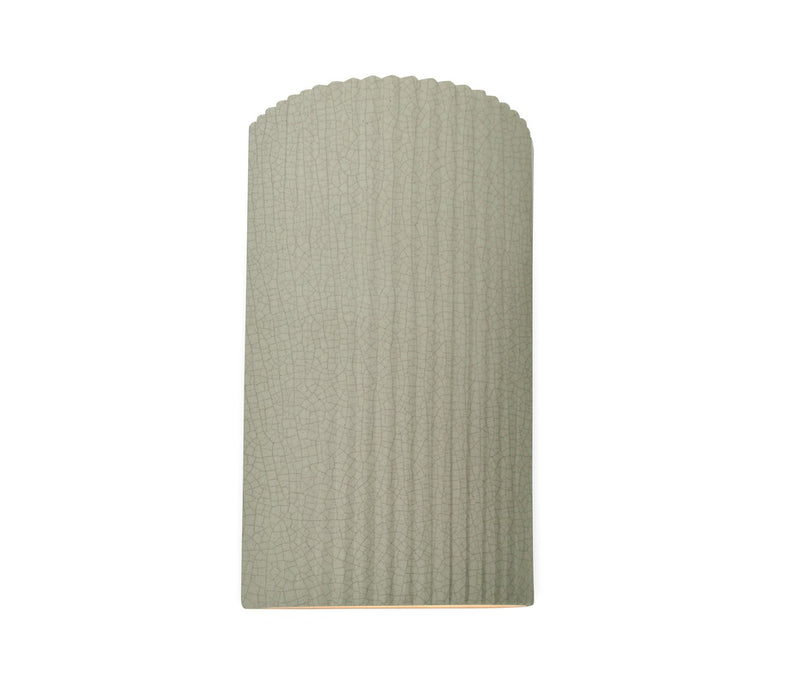 Justice Designs CER-5745-CKC Two Light Wall Sconce, Celadon Green Crackle