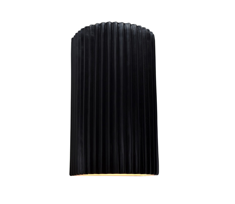 Justice Designs CER-5745-CRB Two Light Wall Sconce, Carbon - Matte Black