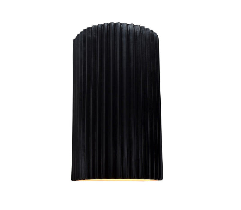 Justice Designs CER-5745-CRB Two Light Wall Sconce, Carbon - Matte Black