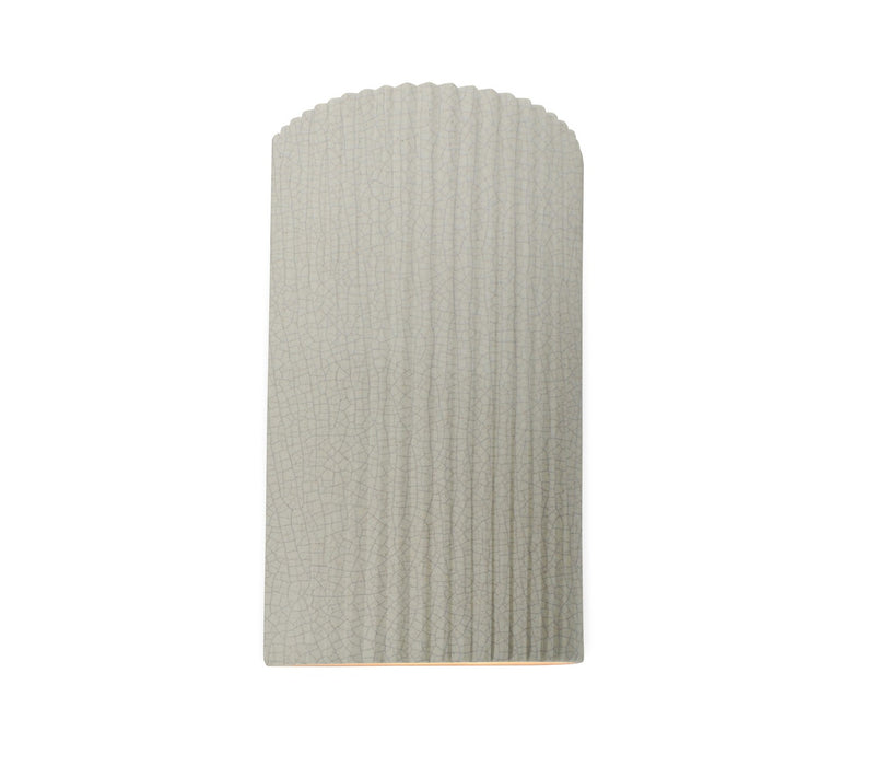 Justice Designs CER-5745-CRK Two Light Wall Sconce, White Crackle