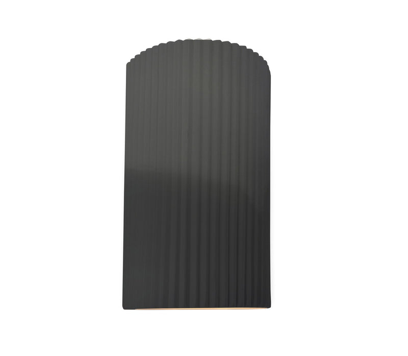 Justice Designs CER-5745-GRY Two Light Wall Sconce, Gloss Grey