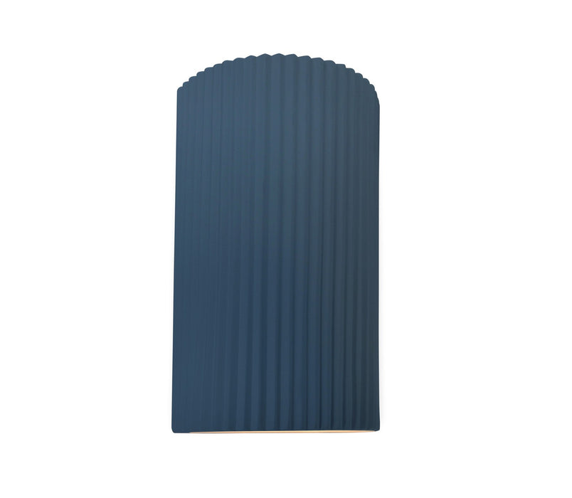 Justice Designs CER-5745-MDMT Two Light Wall Sconce, Midnight Sky w/ Matte White