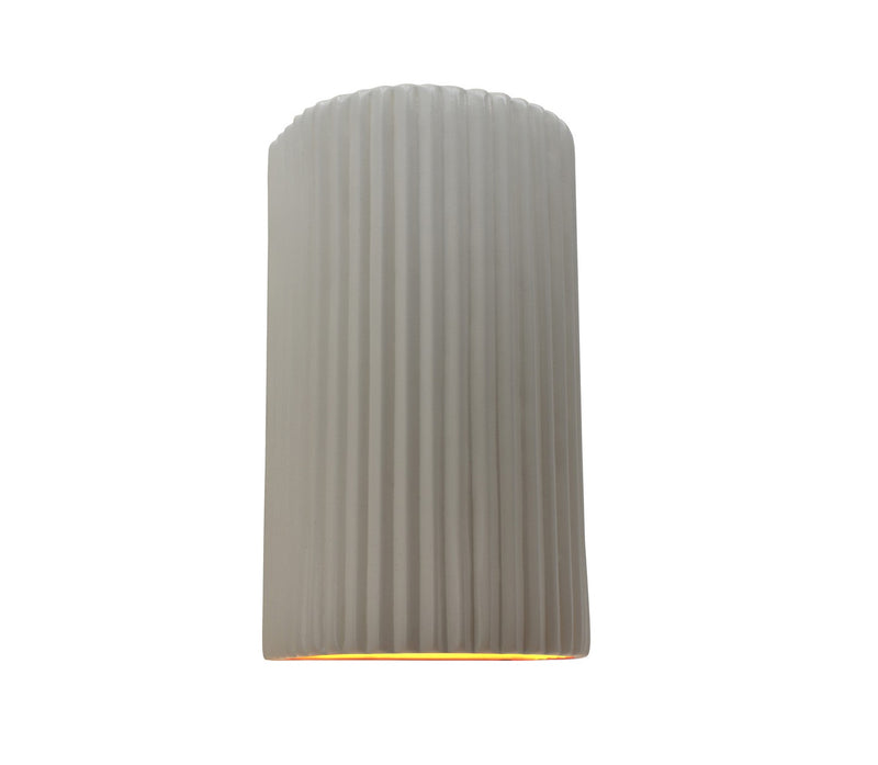 Justice Designs CER-5745-MTGD Two Light Wall Sconce, Matte White w/ Champagne Gold