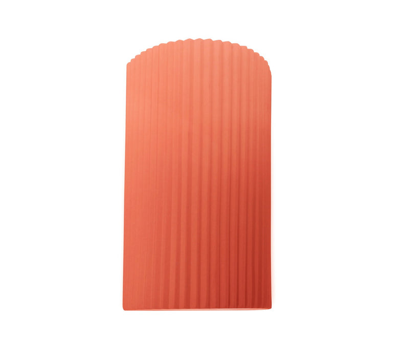Justice Designs CER-5745W-BSH LED Outdoor Wall Sconce, Gloss Blush