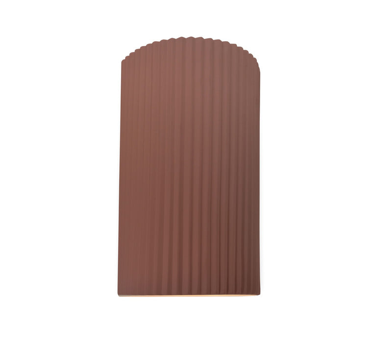 Justice Designs CER-5745W-CLAY LED Outdoor Wall Sconce, Canyon Clay