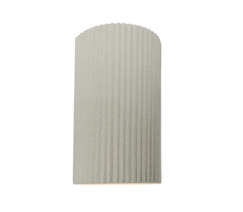 Justice Designs CER-5745W-CRK LED Outdoor Wall Sconce, White Crackle