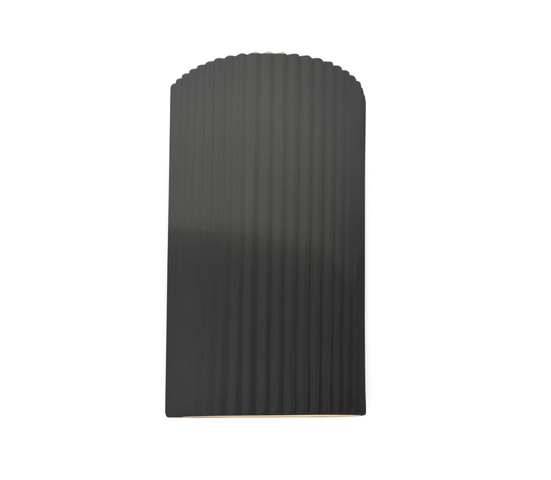 Justice Designs CER-5745W-GRY LED Outdoor Wall Sconce, Gloss Grey