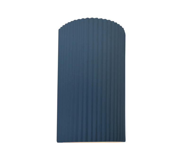 Justice Designs CER-5745W-MDMT LED Outdoor Wall Sconce, Midnight Sky w/ Matte White