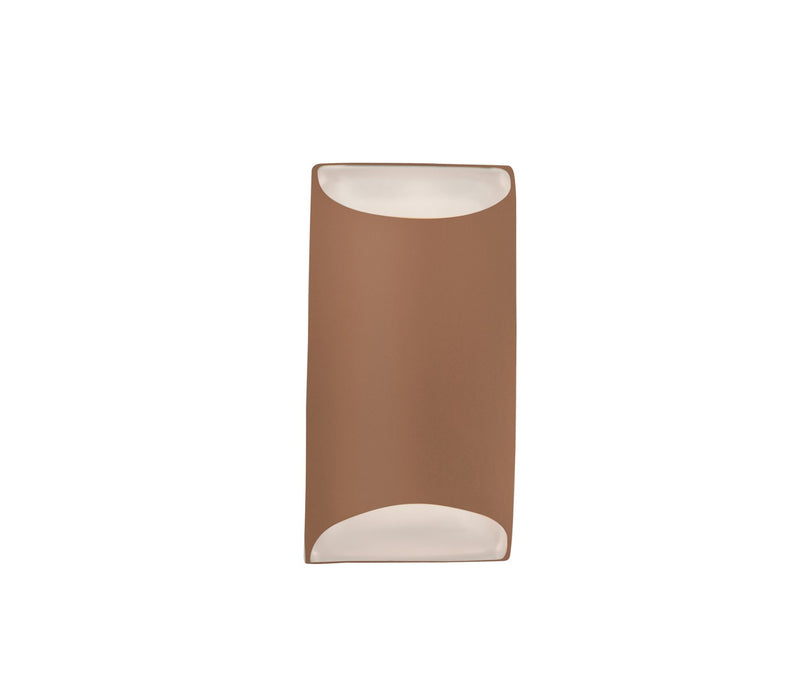 Justice Designs CER-5750-ADOB One Light Wall Sconce, Adobe
