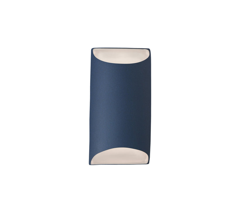 Justice Designs CER-5750-MDMT One Light Wall Sconce, Midnight Sky w/ Matte White