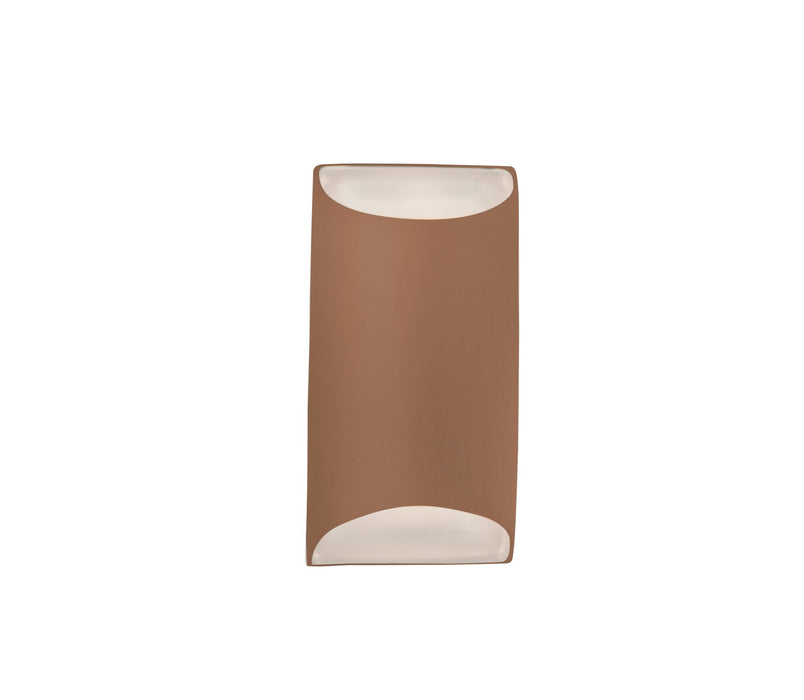 Justice Designs CER-5750W-ADOB LED Outdoor Wall Sconce, Adobe