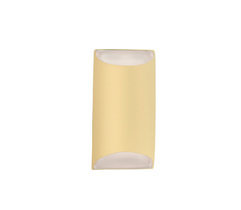 Justice Designs CER-5750W-MYLW LED Outdoor Wall Sconce, Muted Yellow